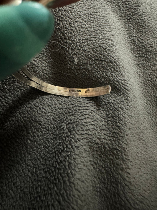 Native orange spiny shadowbox cuff made by Esther white