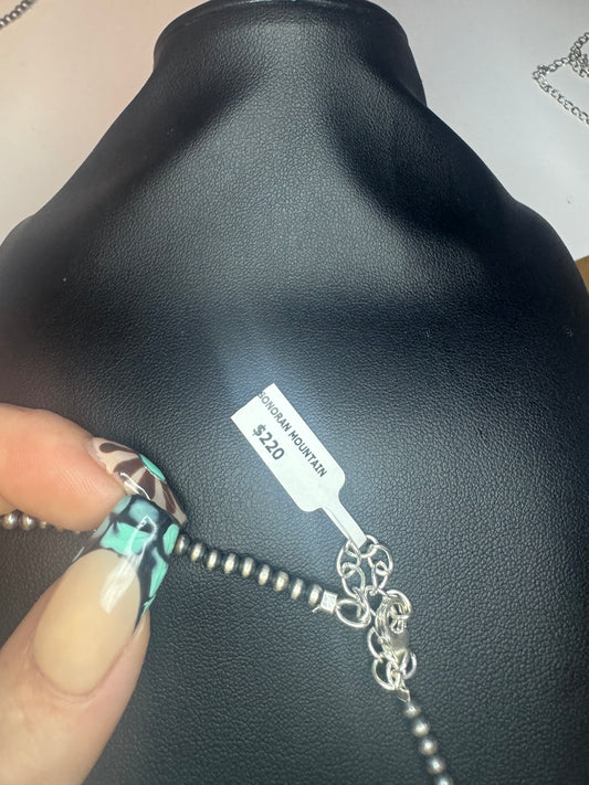 Sonoran turquoise pearl melon necklace