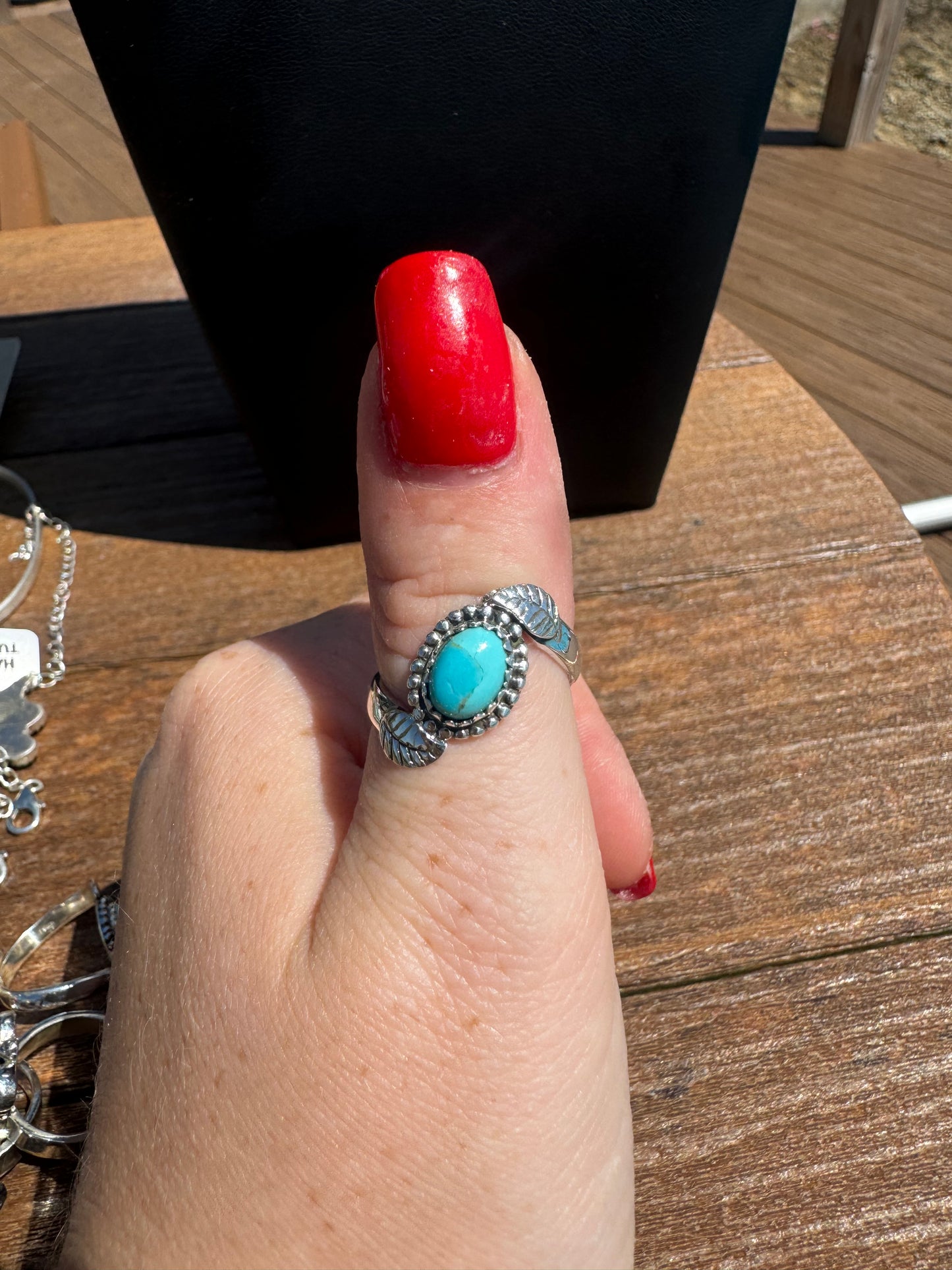 Turquoise adjustable ring