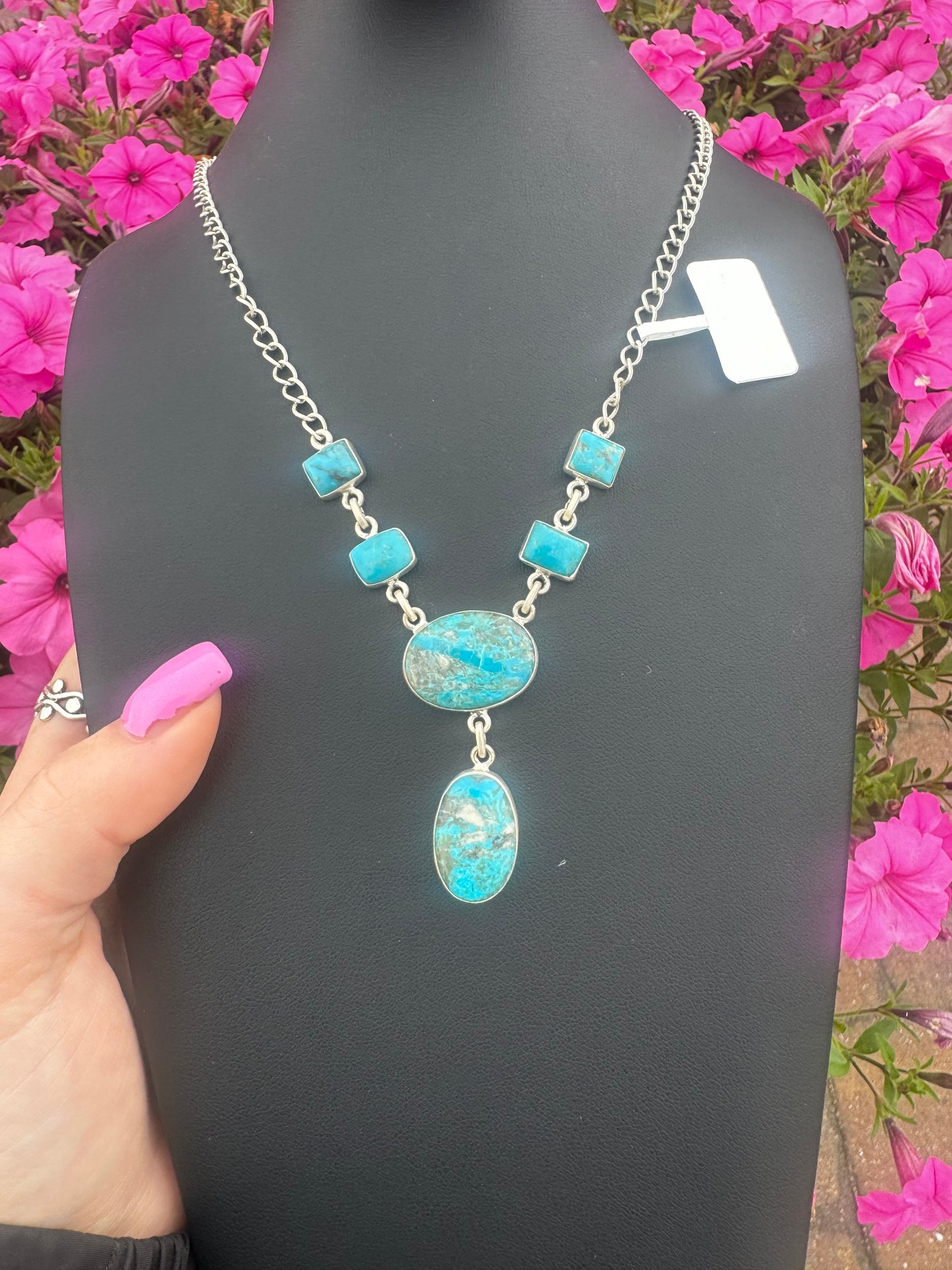 Ithica peak turquoise everyday lariat necklace