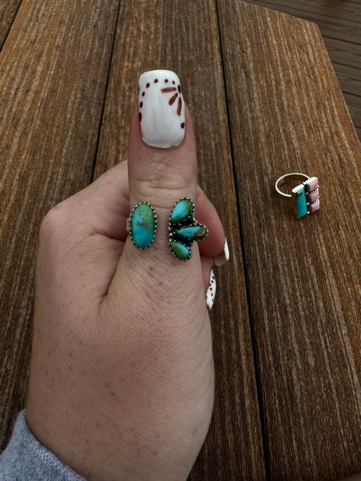 Sonoran gold turquoise floater ring
