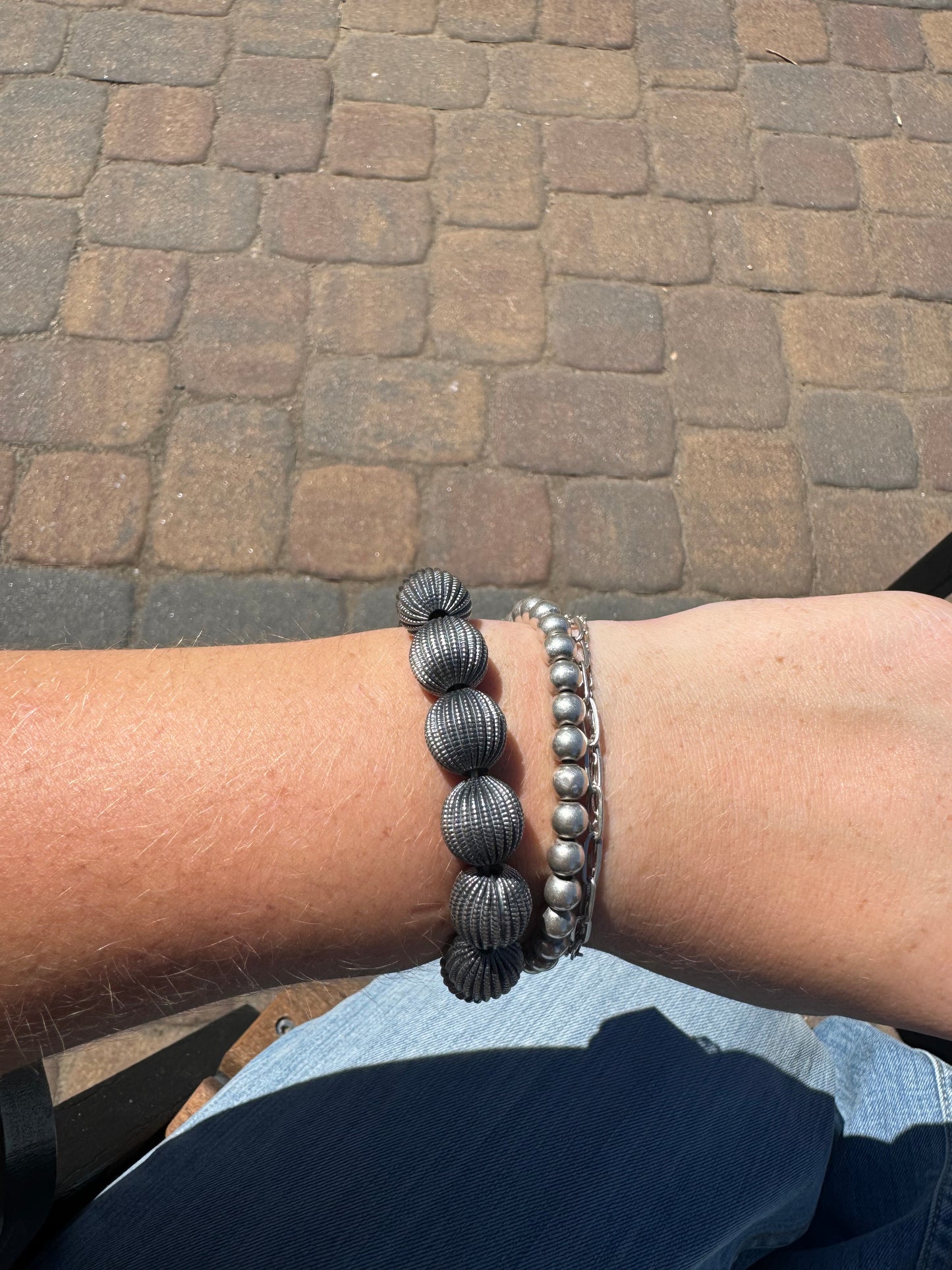 12mm pearl melon stretch bracelet