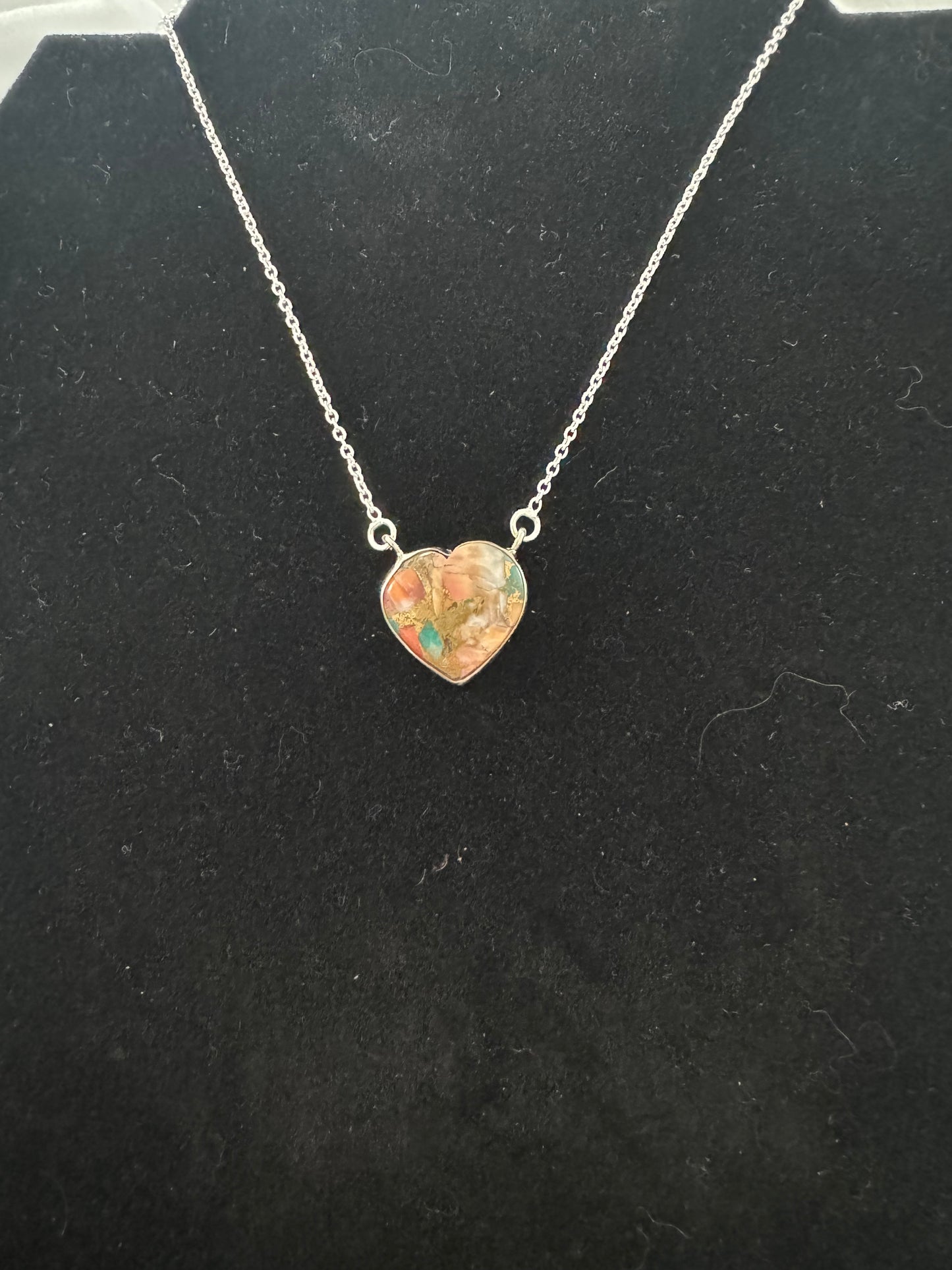 Spiny oyster heart necklace