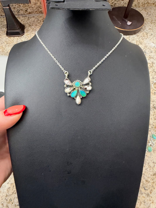 Wild horse and balloon Opal cluster necklace