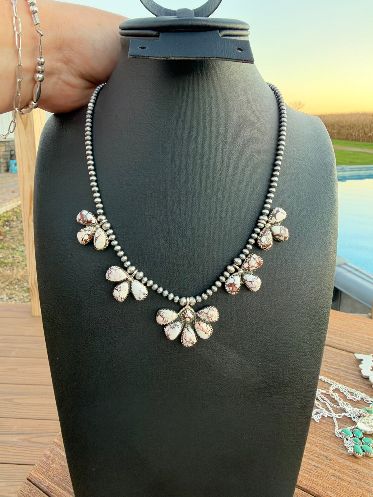 Wild horse on pearls