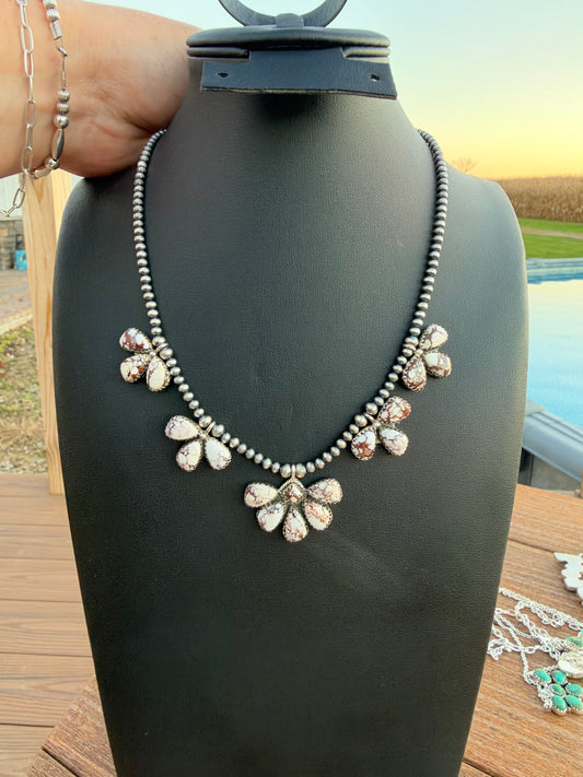 Wild horse on pearls