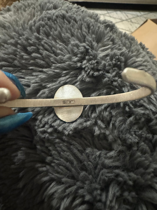 Single stone turquoise cuff