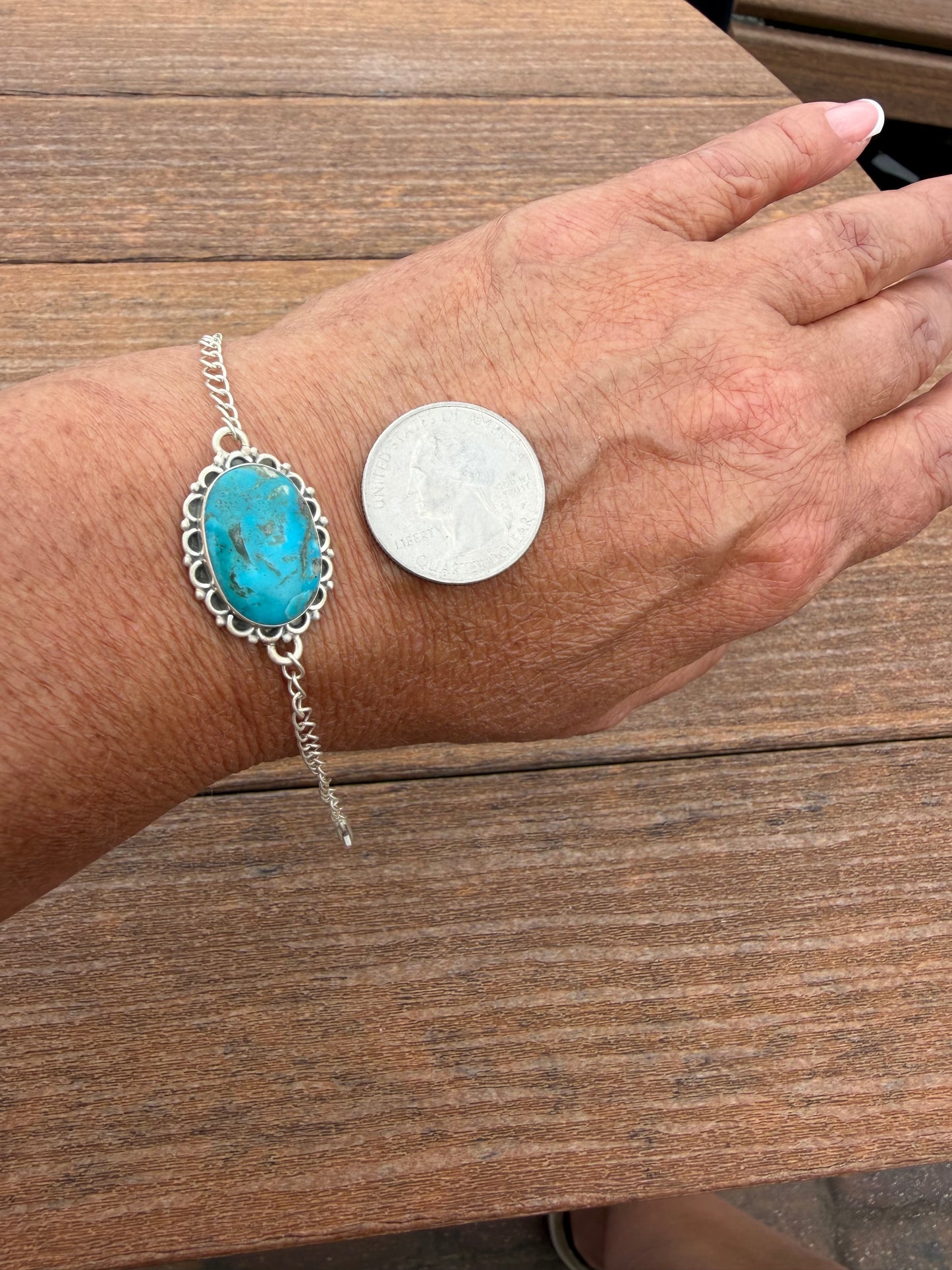 Morenci turquoise chain bracelet