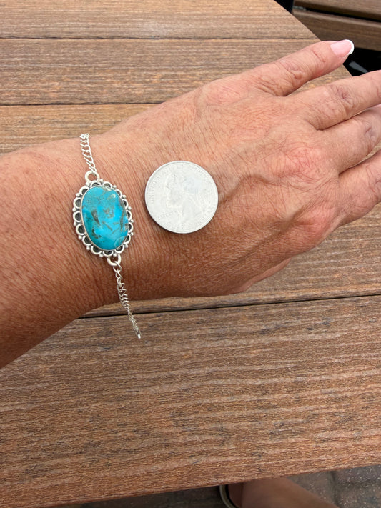 Morenci turquoise chain bracelet
