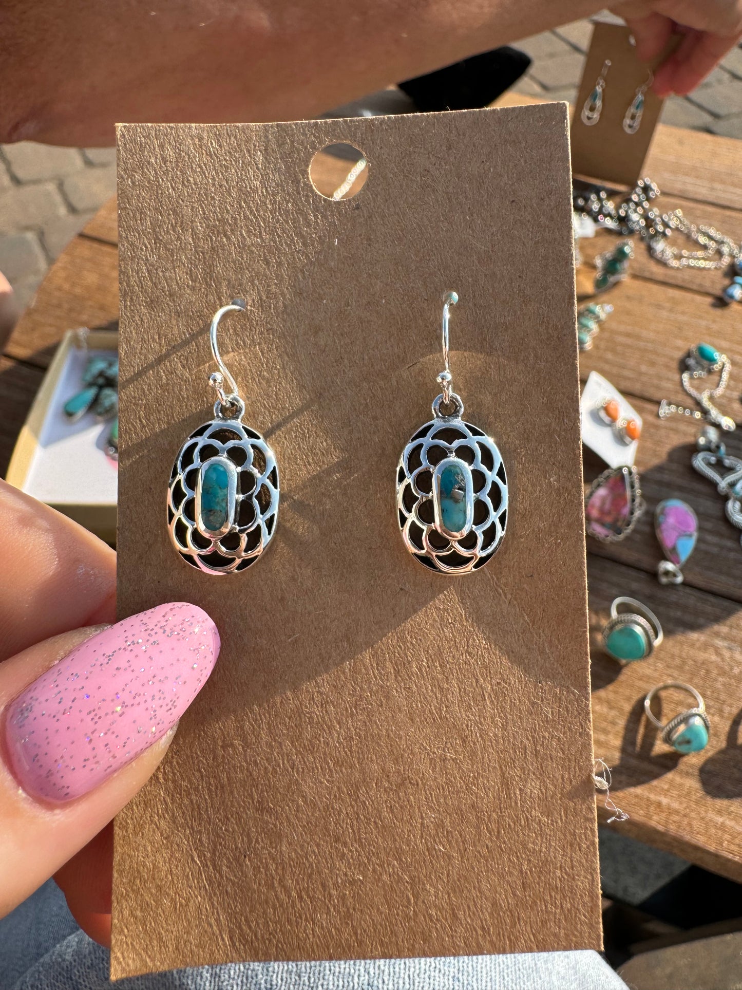 Turquoise dangle earrings