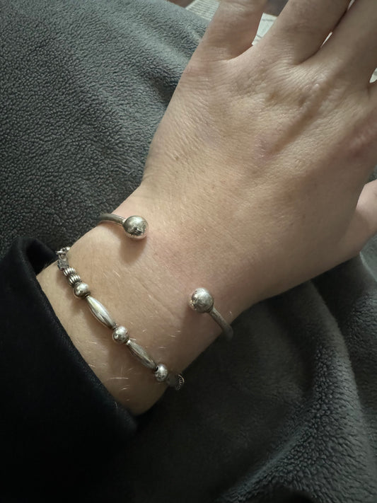 Basic sterling silver stacker cuff