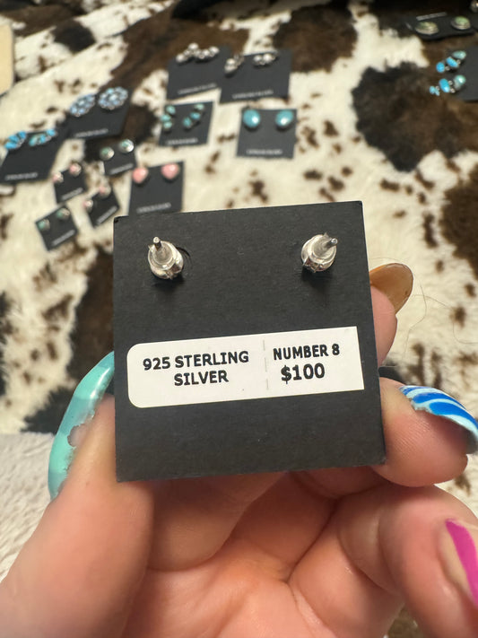 Teardrop #8 turquoise stud earring s