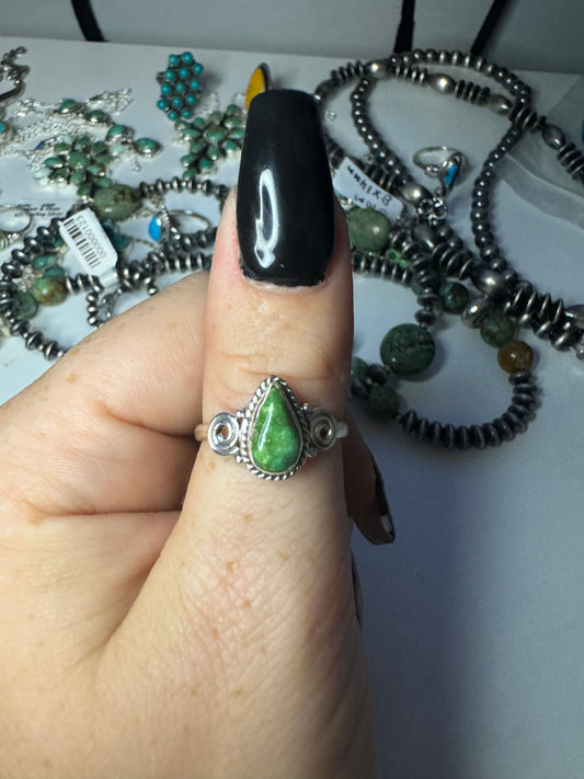 Sz 8 Sonoran gold turquoise ring