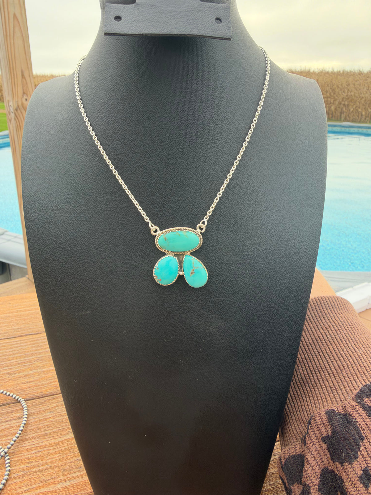 Campitos turquoise trio necklace