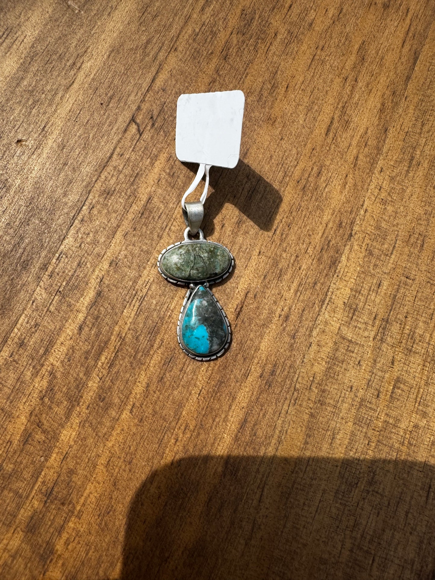 Cripple creek and ithica peak turquoise pendant