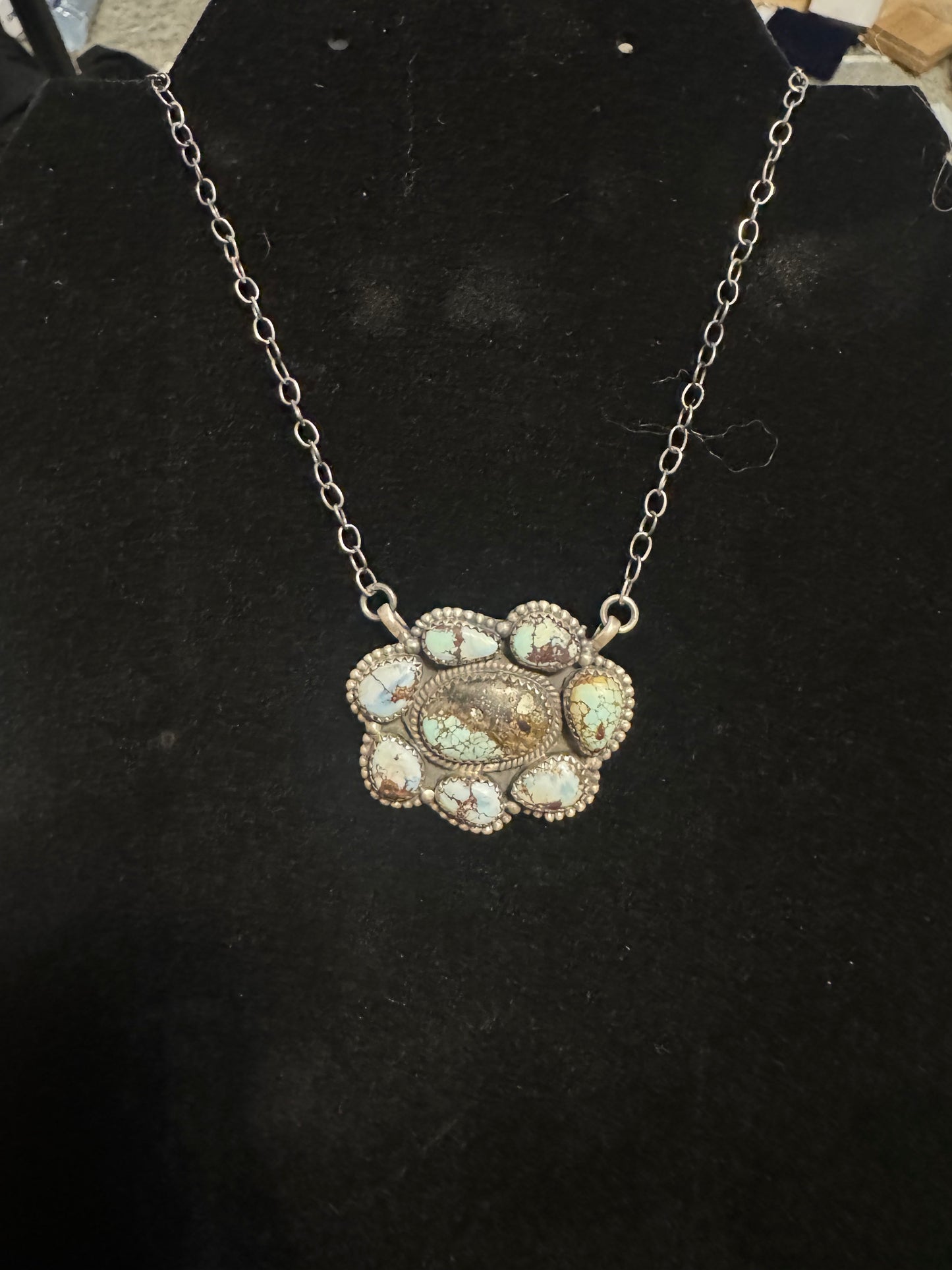 Dry creek turquoise cluster necklace