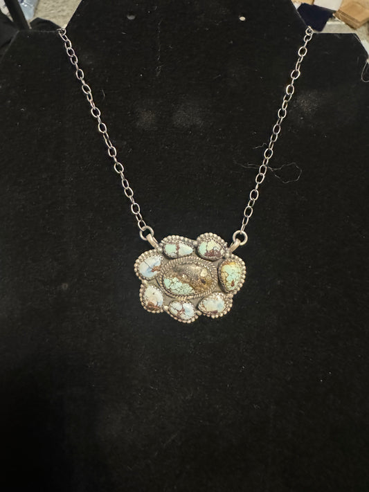 Dry creek turquoise cluster necklace