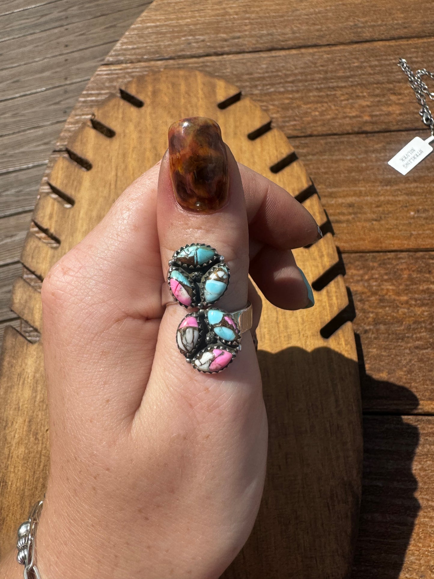 Cotton candy cluster bypass ring