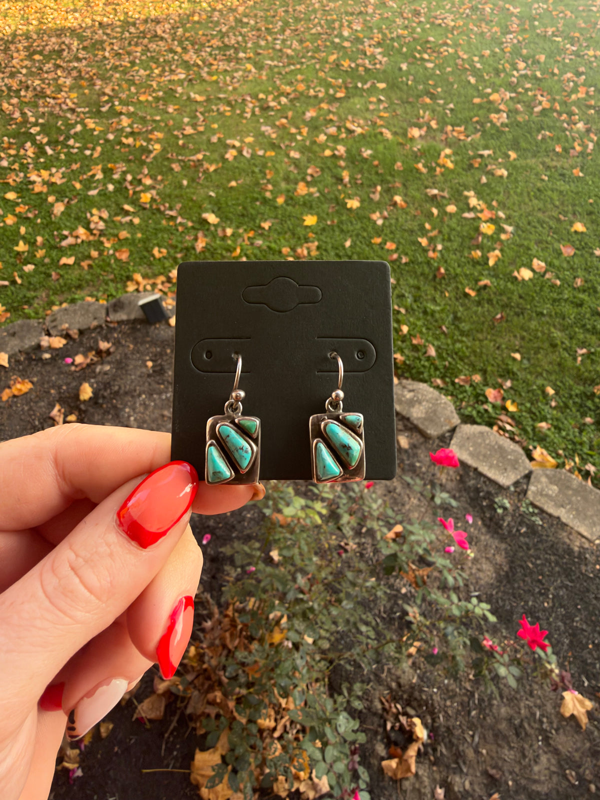 Turquoise dangle earrings
