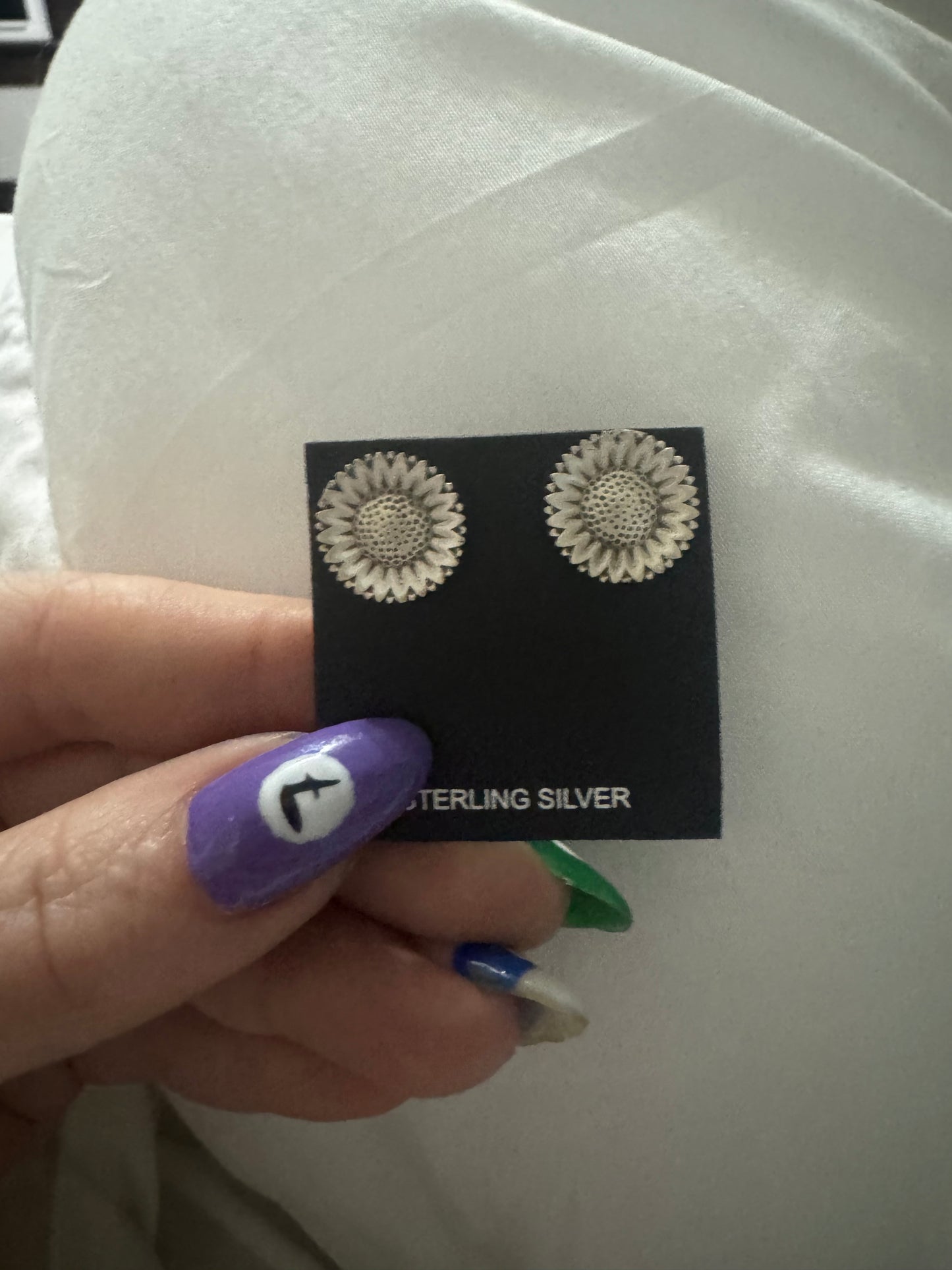 Sunflower stud earrings