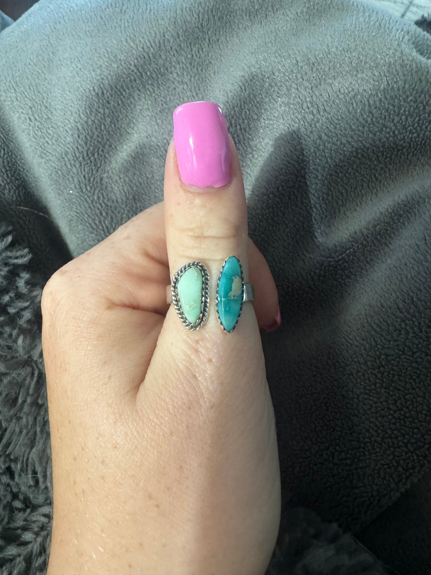 Paloma and whitewater turquoise floater ring