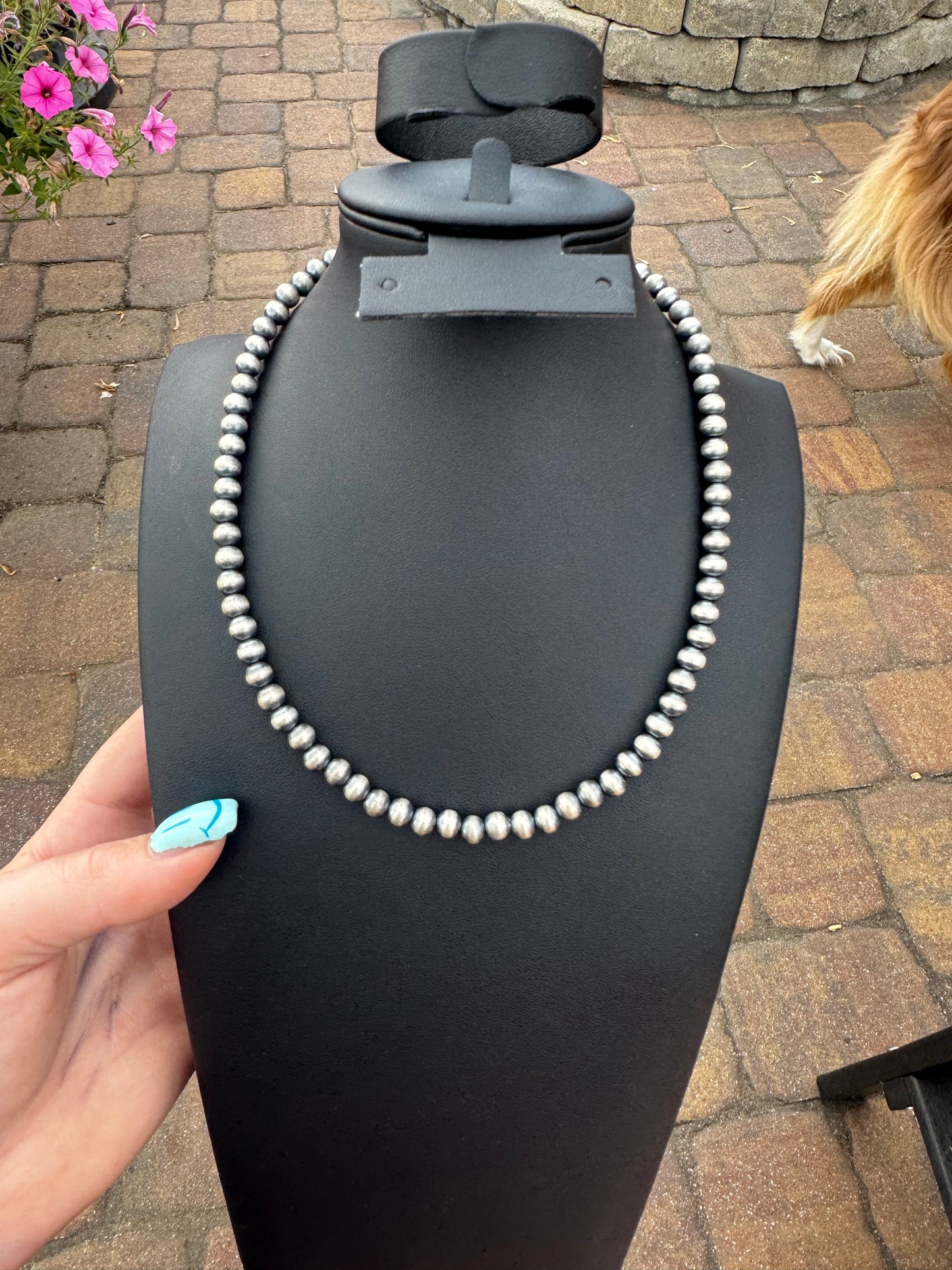6mm 16” sterling pearl necklace