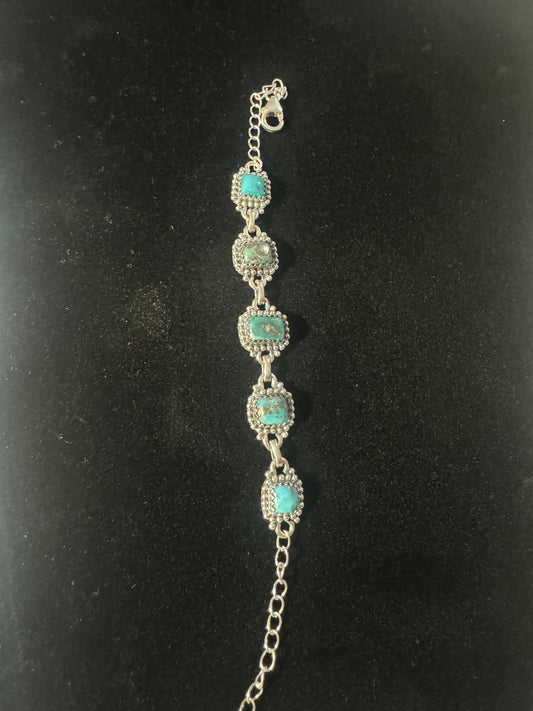 Persian turquoise chain bracelet