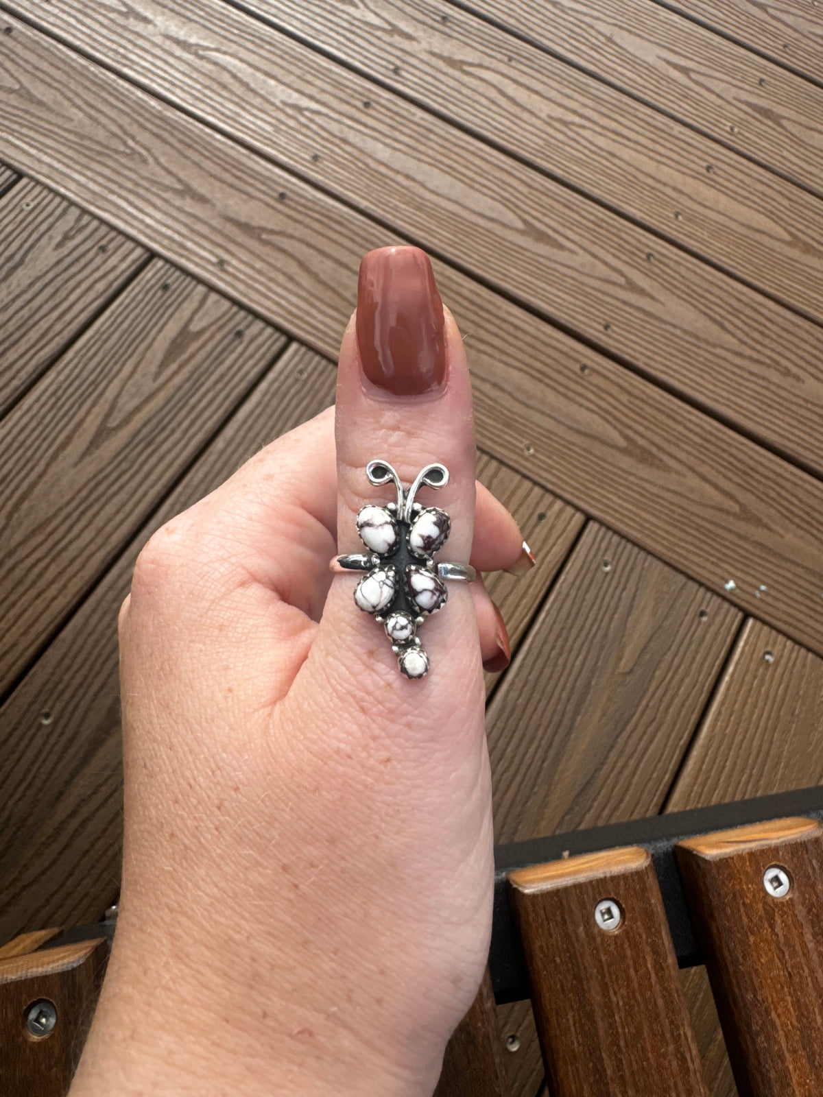Dragonfly wild horse adjustable ring
