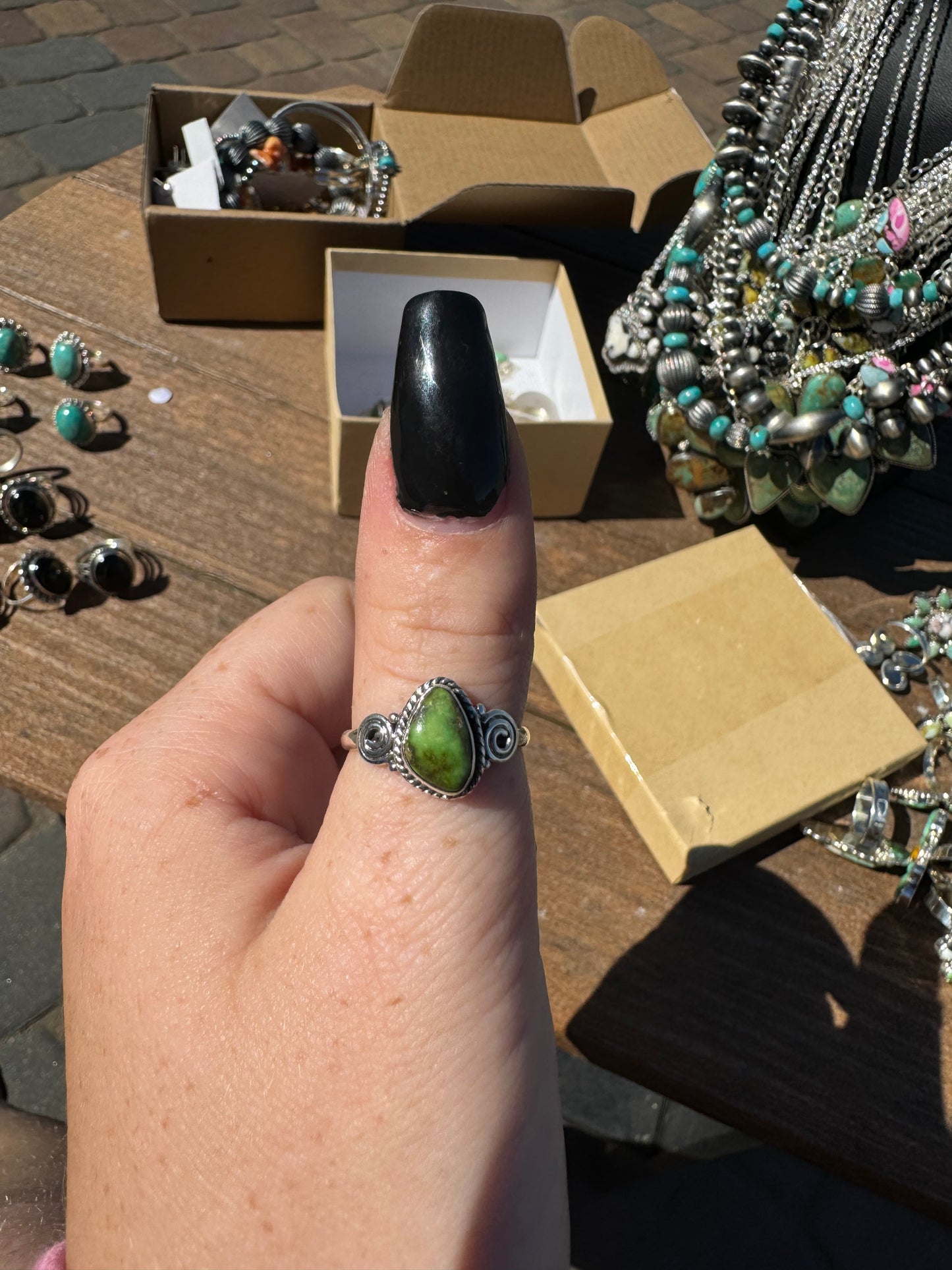 Sonoran gold turquoise sz 8 ring