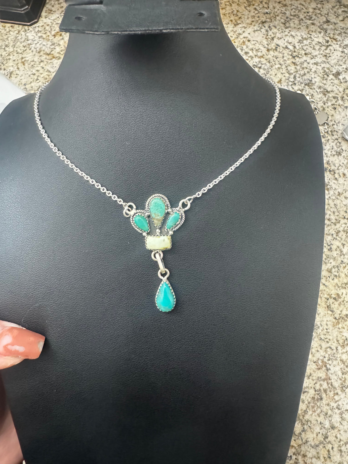 Turquoise and palomino necklace