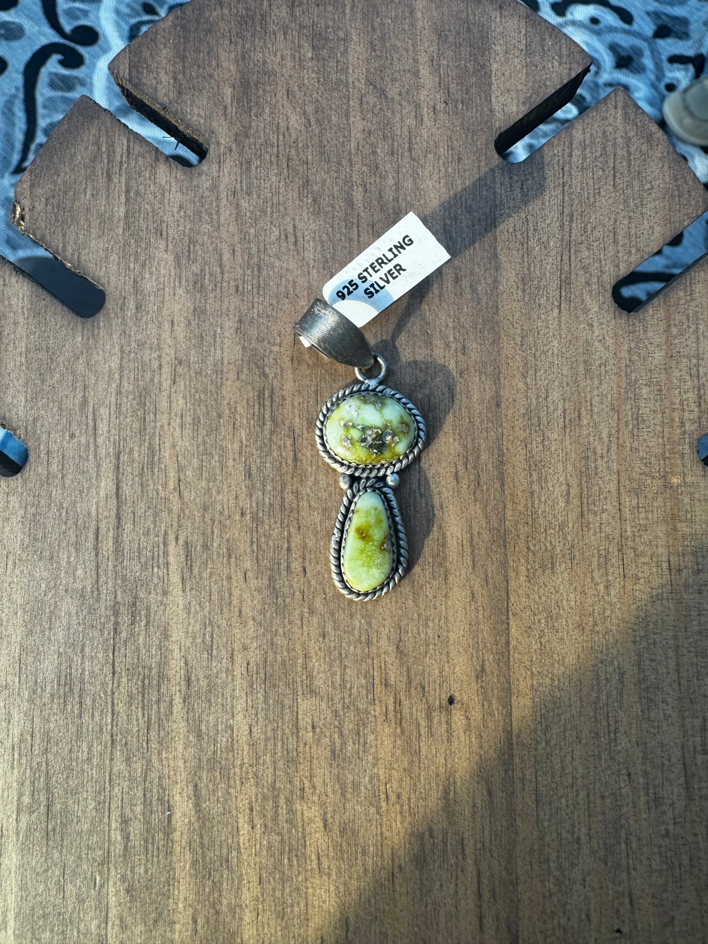Palomino two stone pendant