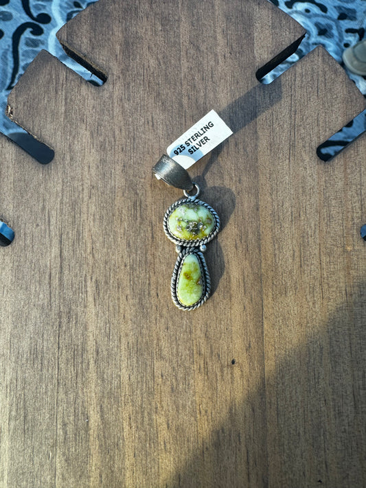 Palomino two stone pendant
