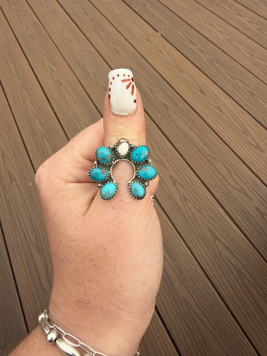 White water turquoise and wild horse adjustable Naja