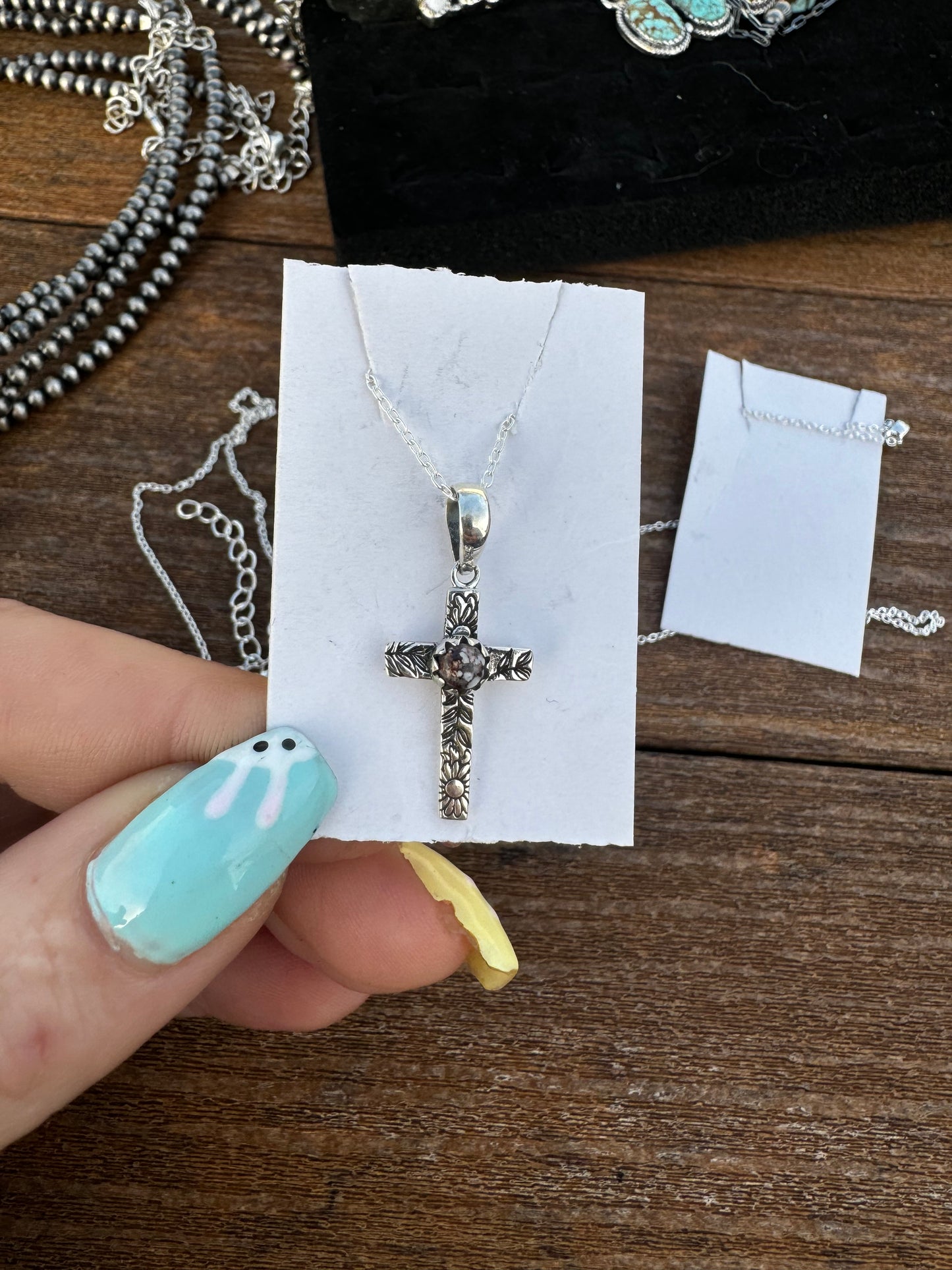Wild horse cross necklace