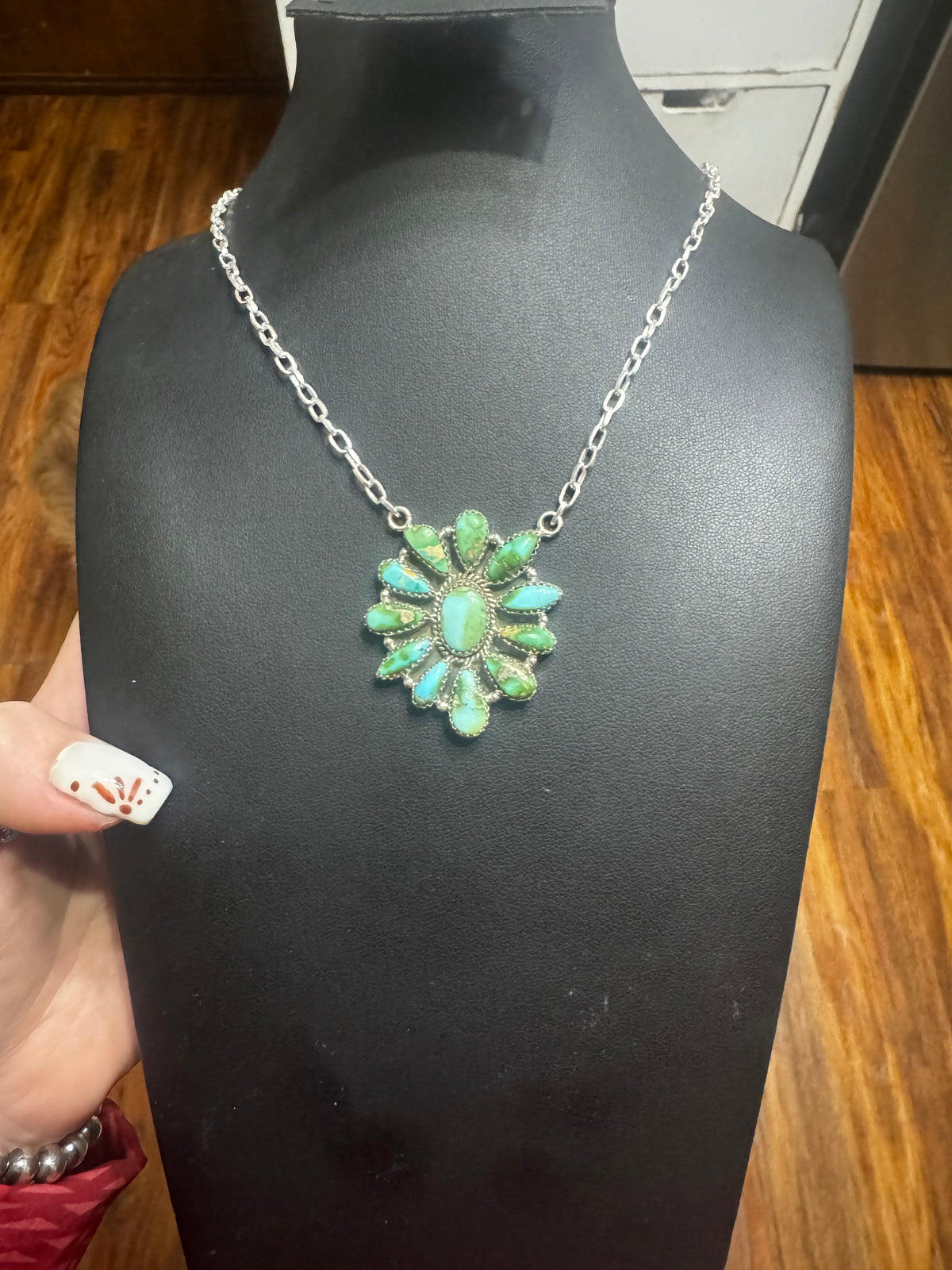 Sonoran gold turquoise cluster necklace