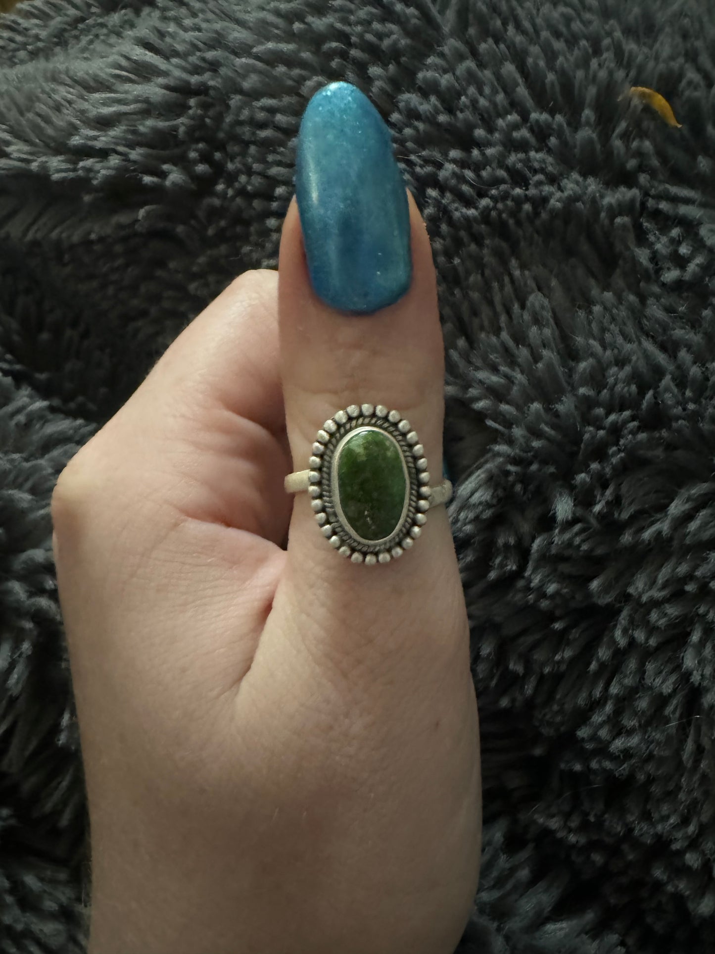 Sonoran gold turquoise adjustable oval ring