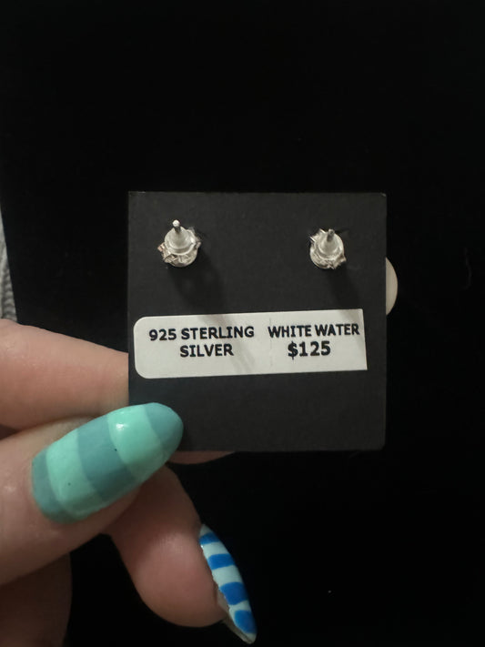 Whitewater turquoise stud earrings