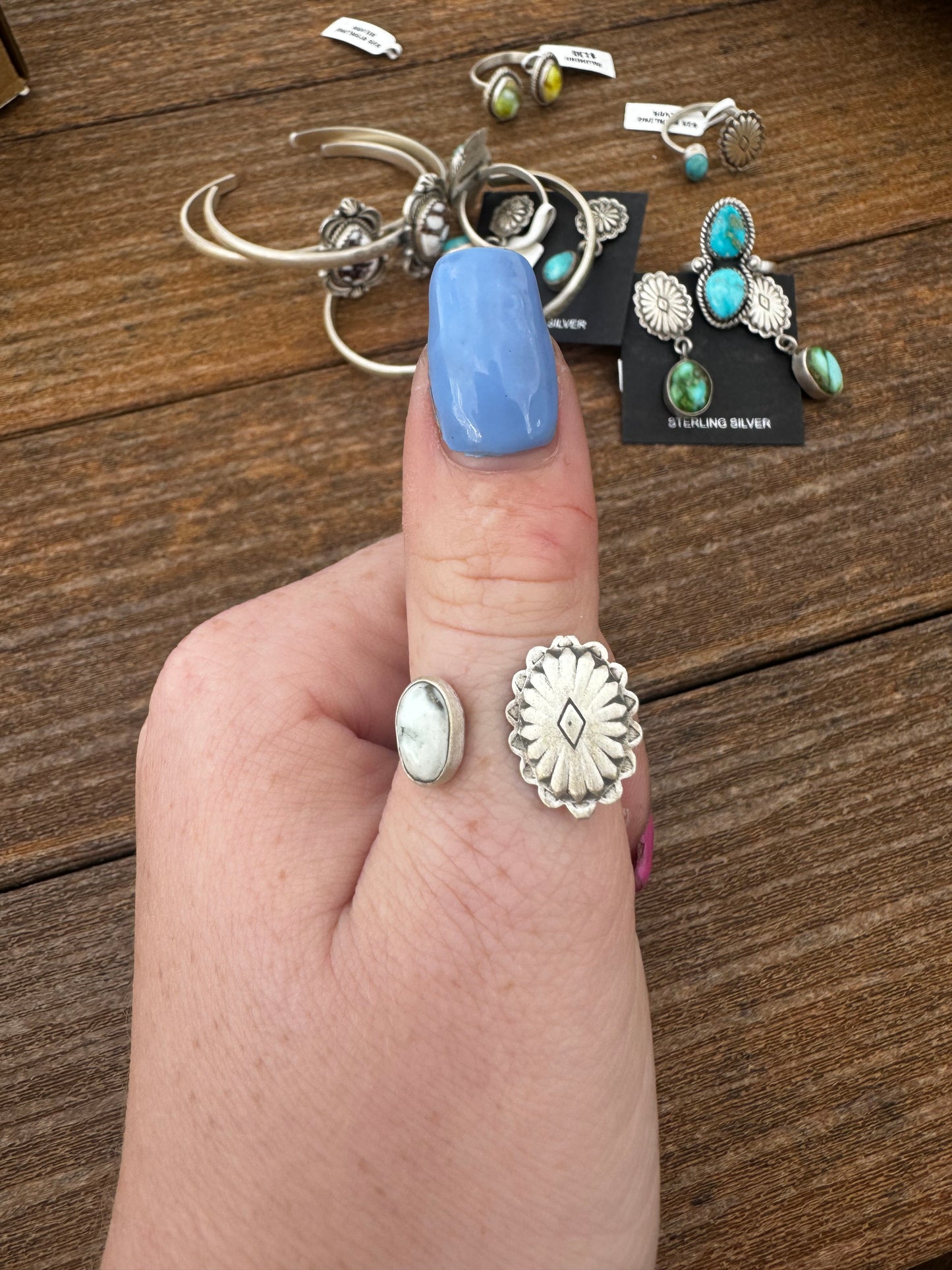 Paloma concho flower ring