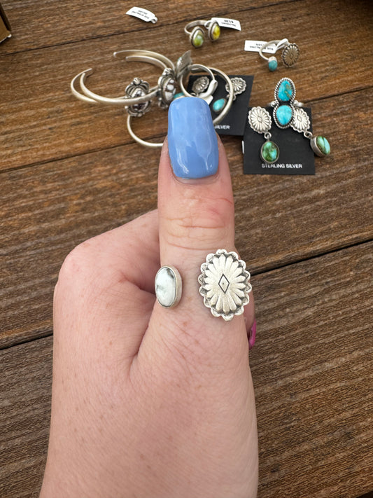 Paloma concho flower ring