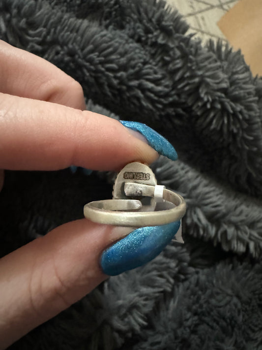 Sonoran gold turquoise oval adjustable ring