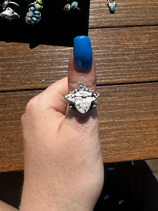 Wild horse cow head adjustable ring