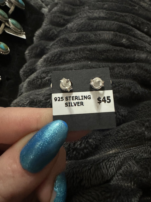 Small concho stud earrings