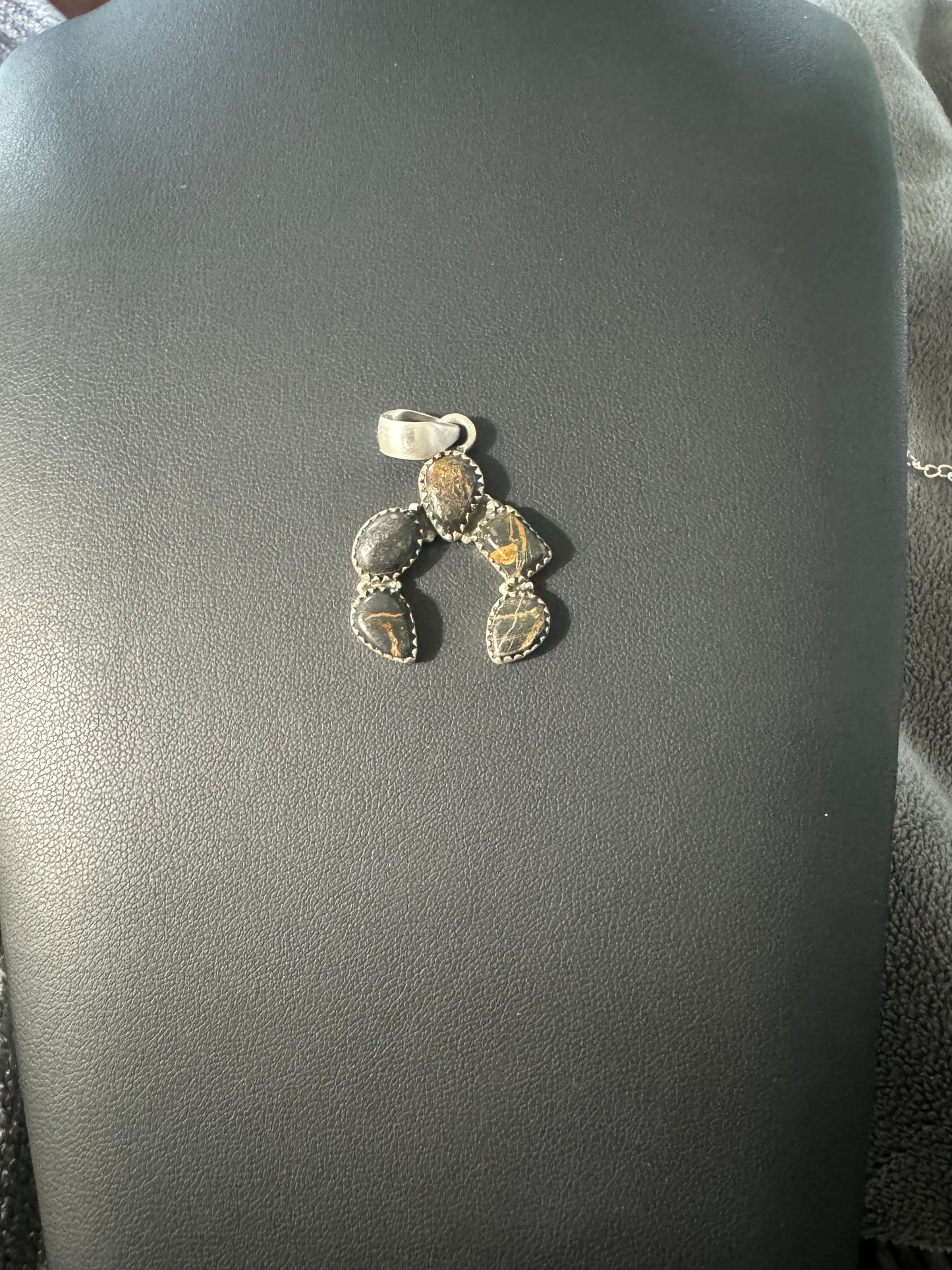 Blackjack turquoise naja pendant