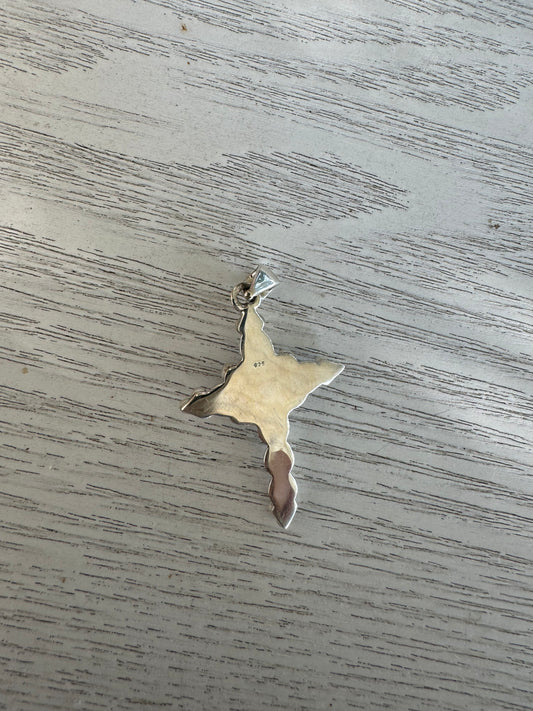 Turquoise cross pendant