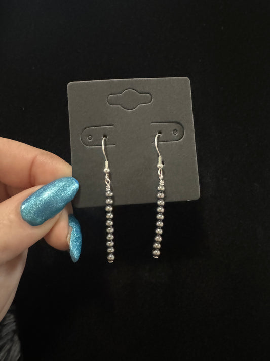 3mm pearl dangle earrings