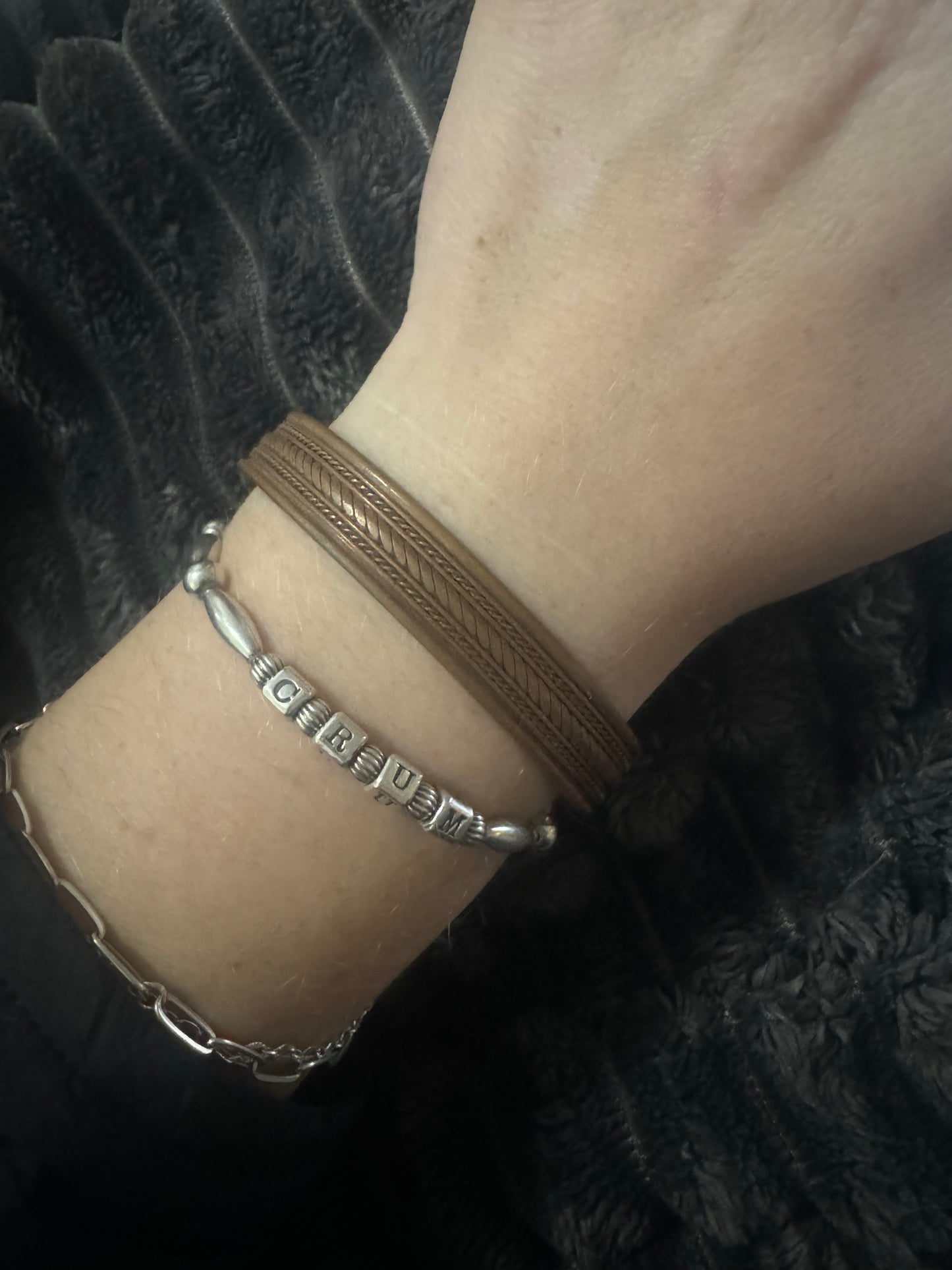 Copper braided detail cuff
