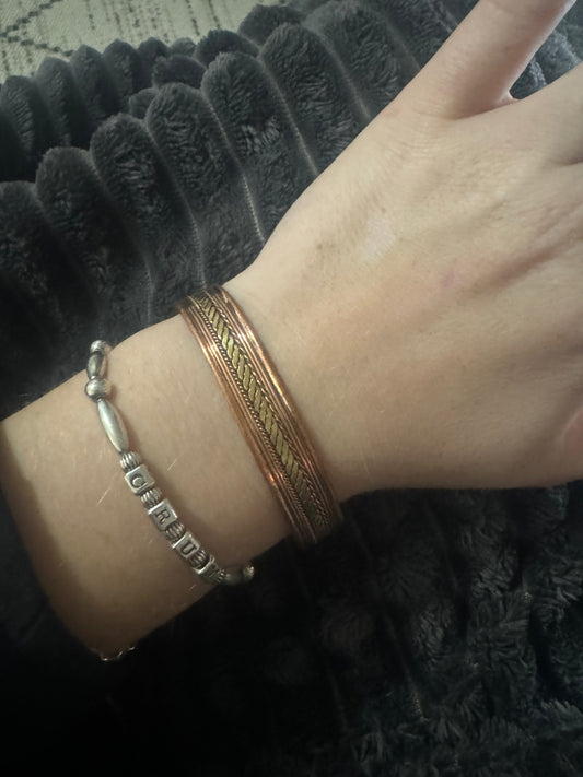 Copper twist detail cuff
