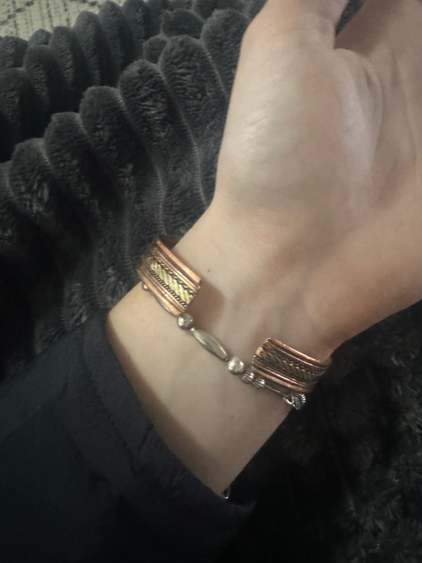 Copper twist detail cuff