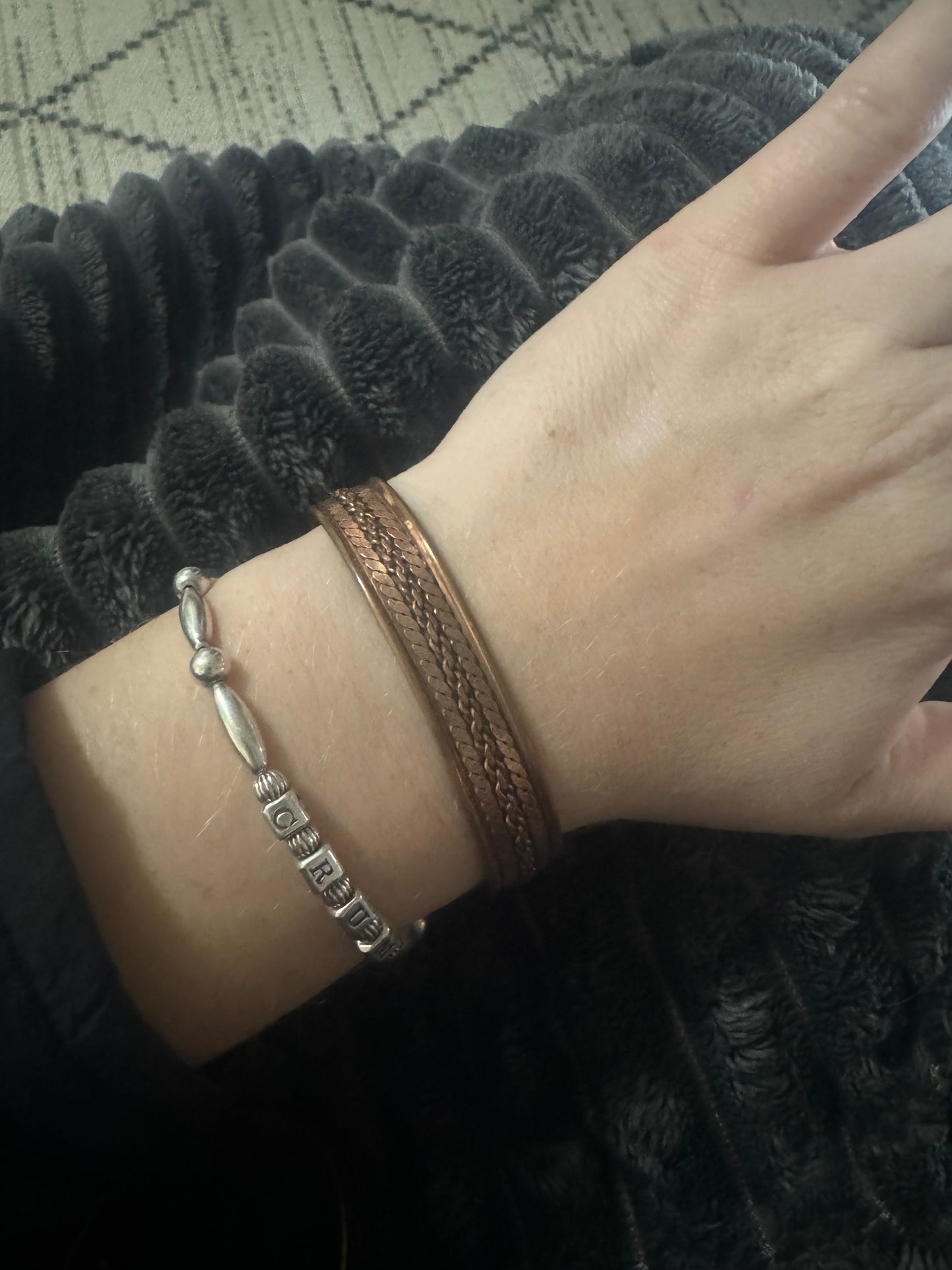 Copper twist detail cuff