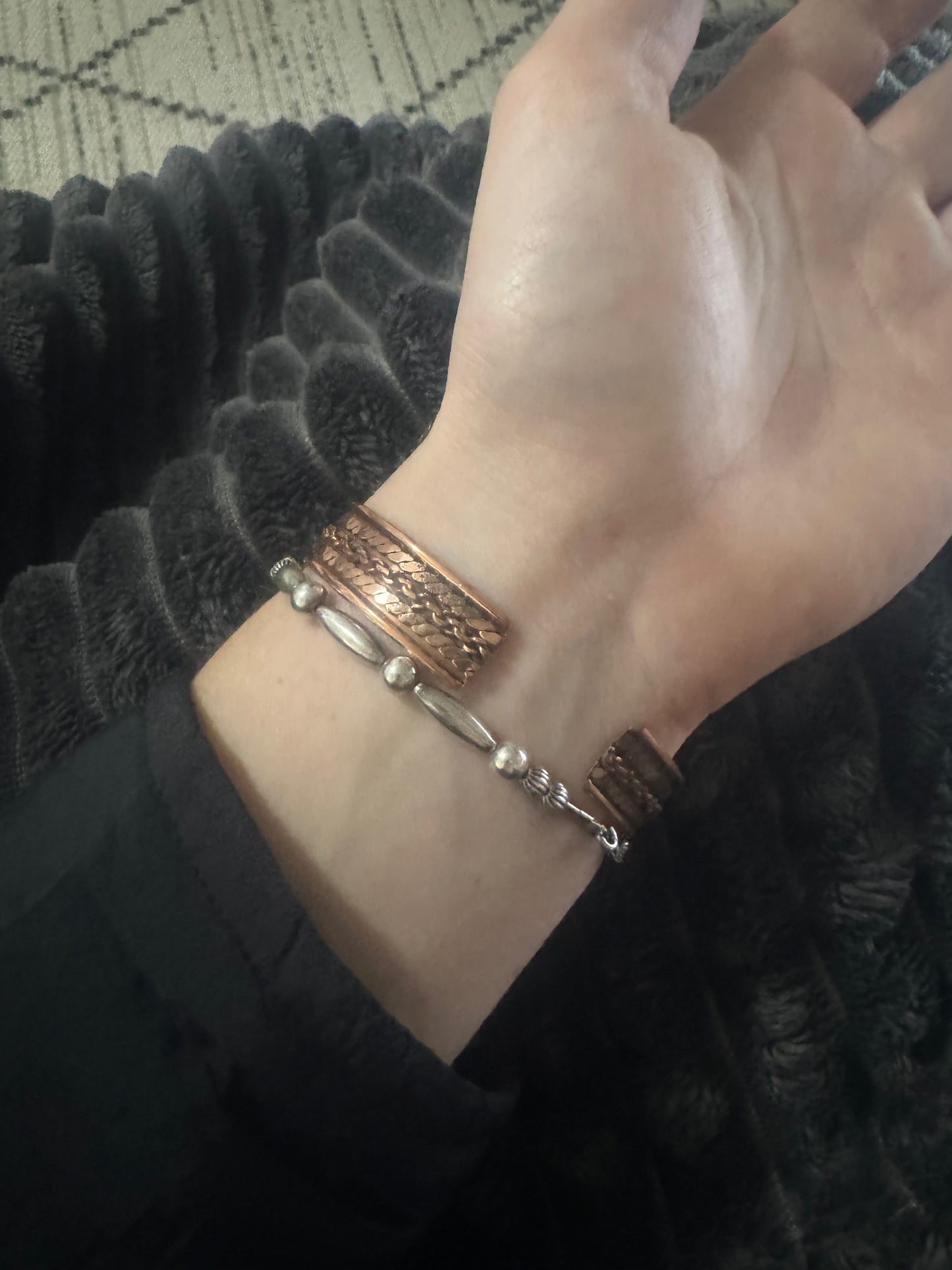 Copper twist detail cuff